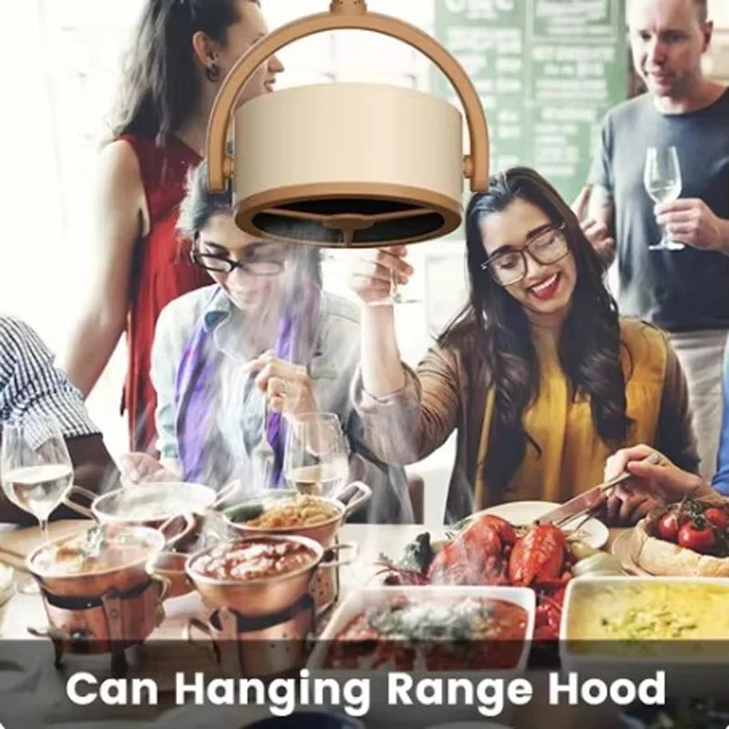 Transform Your Cooking Experience with the Electric Desktop Range Hood - USB Adjustable Mini Exhaust Fan for BBQ and Hot Pot!