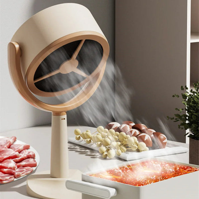 Transform Your Cooking Experience with the Electric Desktop Range Hood - USB Adjustable Mini Exhaust Fan for BBQ and Hot Pot!