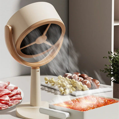 Transform Your Cooking Experience with the Electric Desktop Range Hood - USB Adjustable Mini Exhaust Fan for BBQ and Hot Pot!